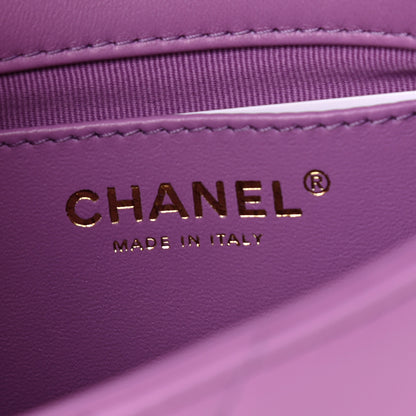 Chanel Lambskin Quilted Mini Funky Town Flap Purple 6 of 11