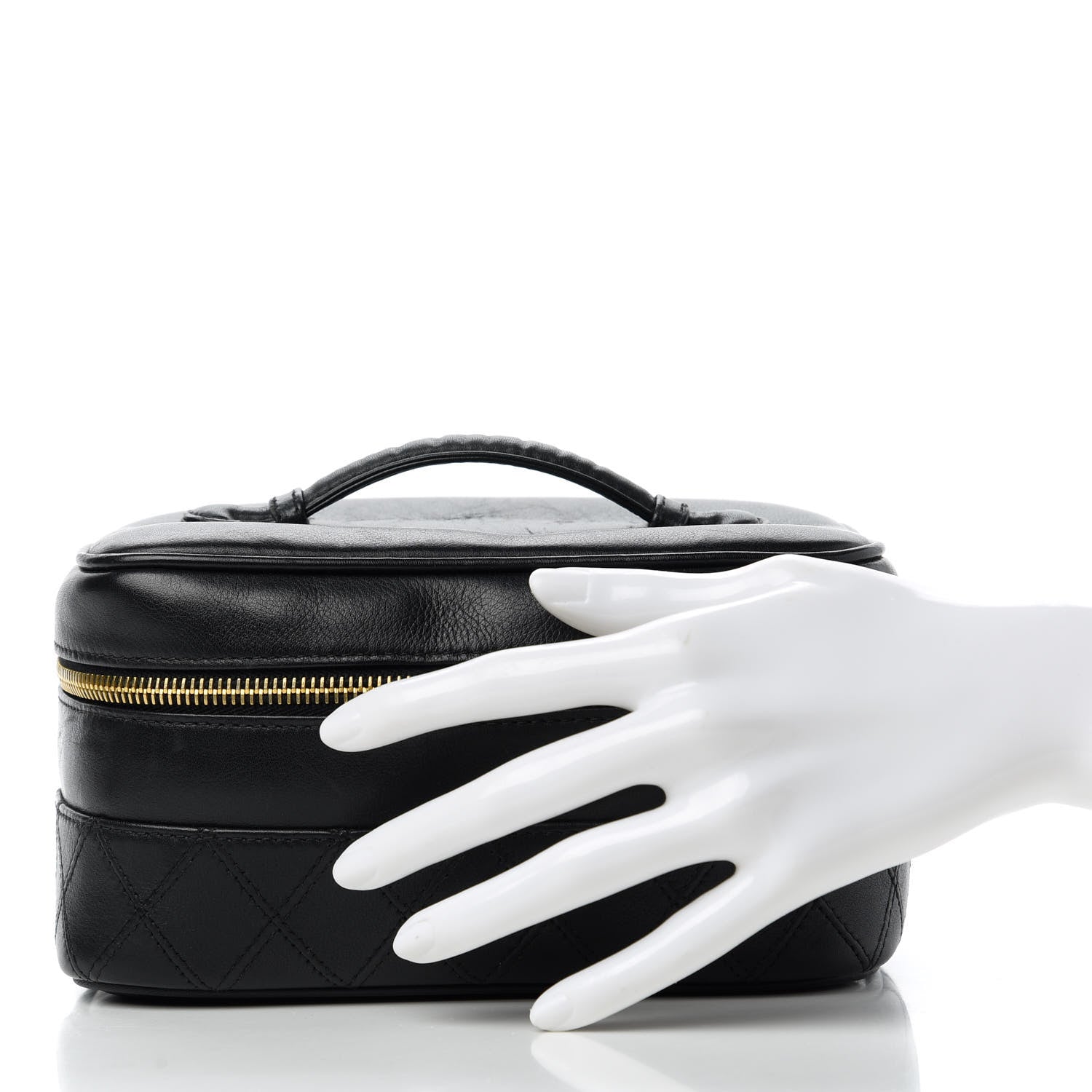 Chanel Calfskin Vanity Cosmetic Bag Black 2 of 10