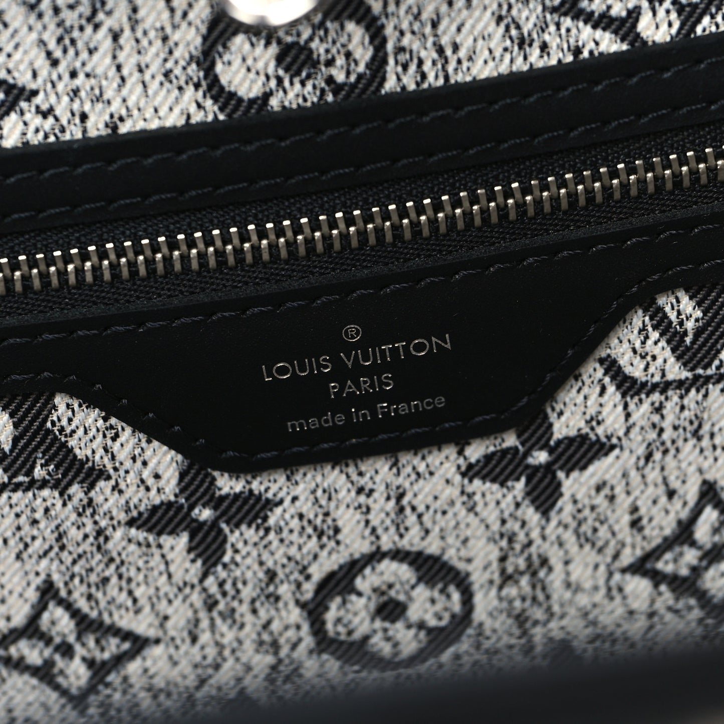 Denim Monogram Jacquard Neverfull MM Grey