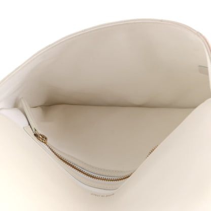 Chanel Calfskin Quilted Enchained Clutch White 5 of 8