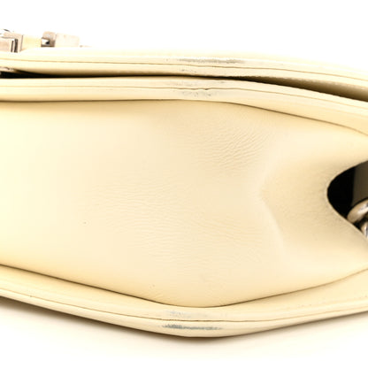 Chanel Calfskin Chevron Quilted Small Boy Flap White 9 of 16