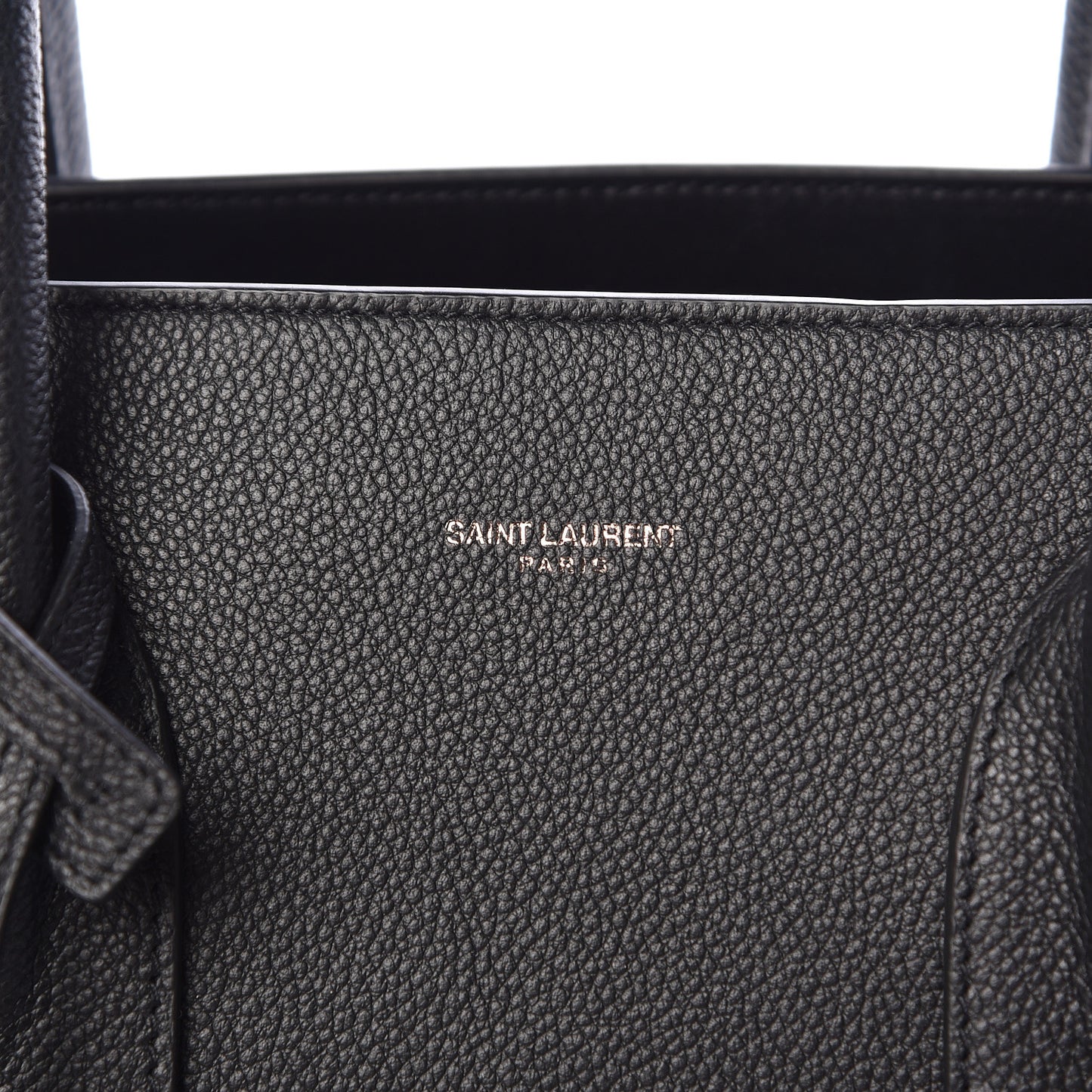 Grained Calfskin Large Sac De Jour Carryall Black