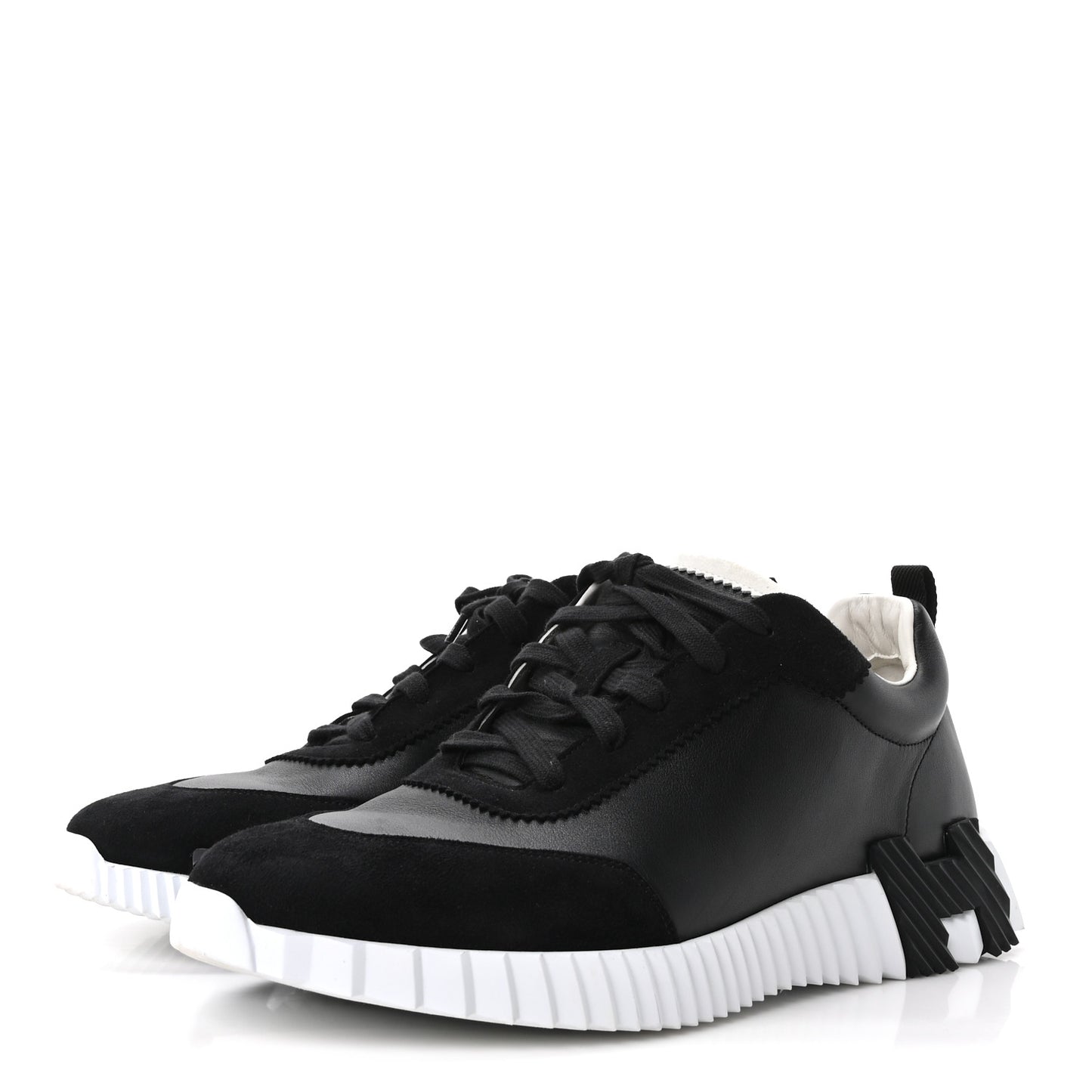 Goatskin Suede Goatskin Mens Bouncing Sneakers 45 Black