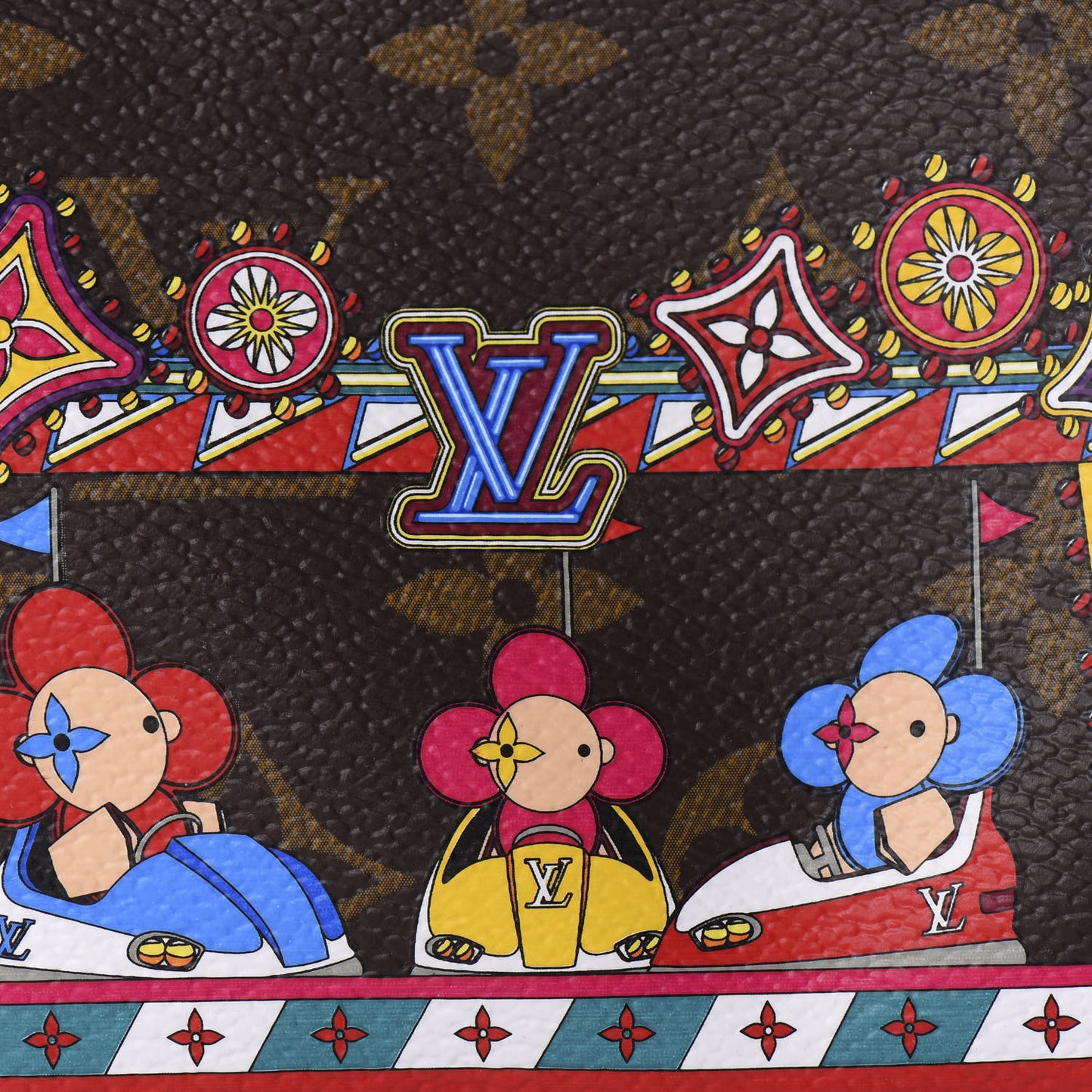 Monogram 2020 Christmas Animation Bumper Cars Mini Pochette Accessories Coquelicot