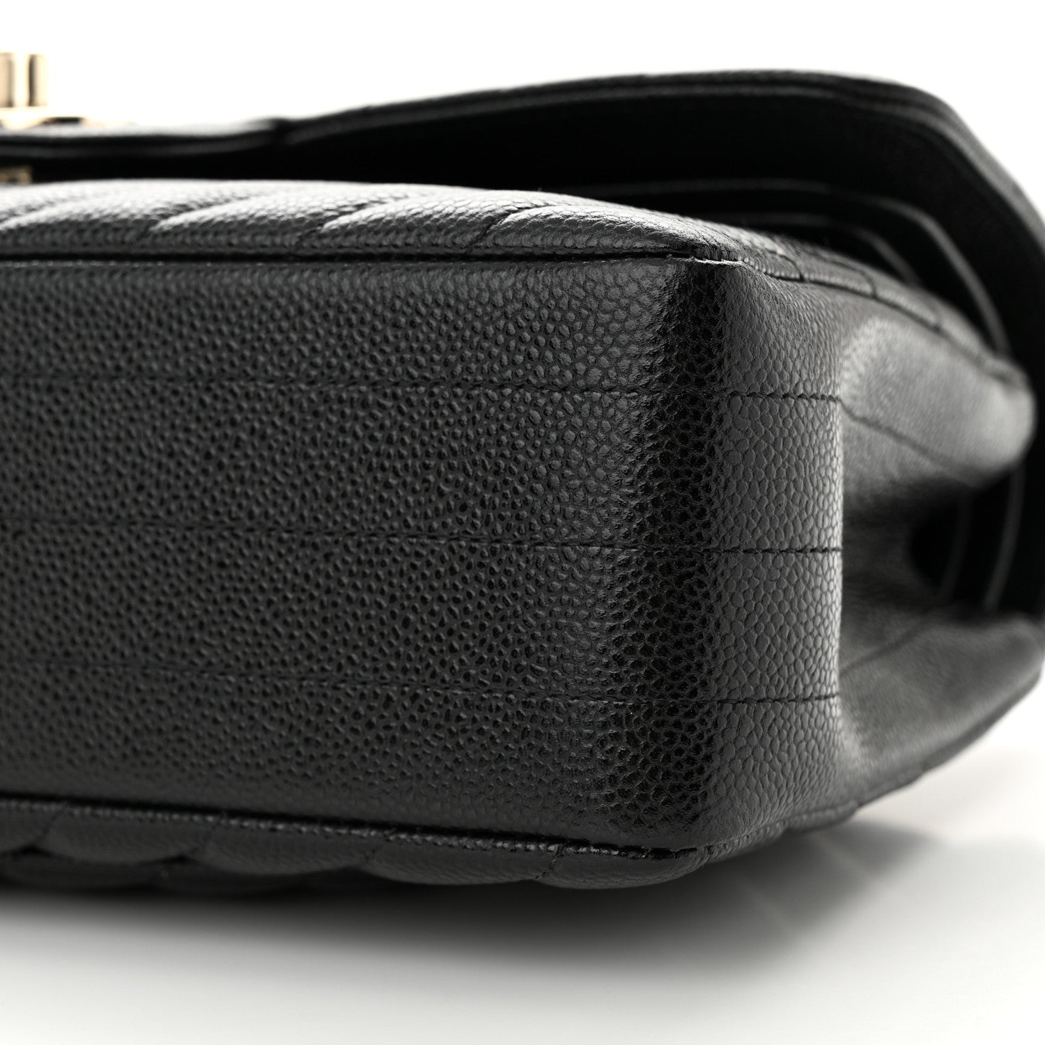 Chanel Caviar Chevron Quilted Small Double Flap Black 9 of 10