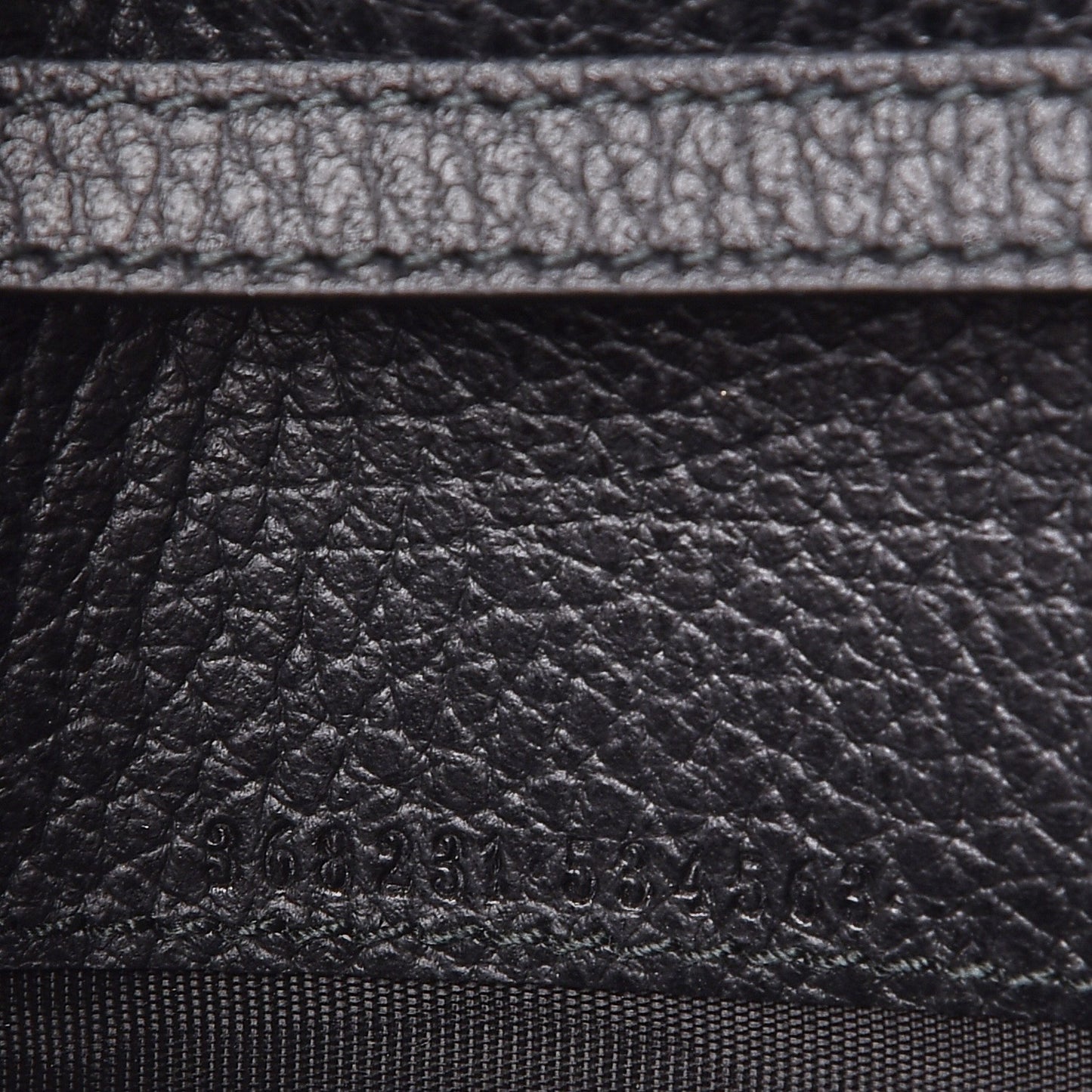 Dollar Calfskin Mini Swing Wallet Bag Black