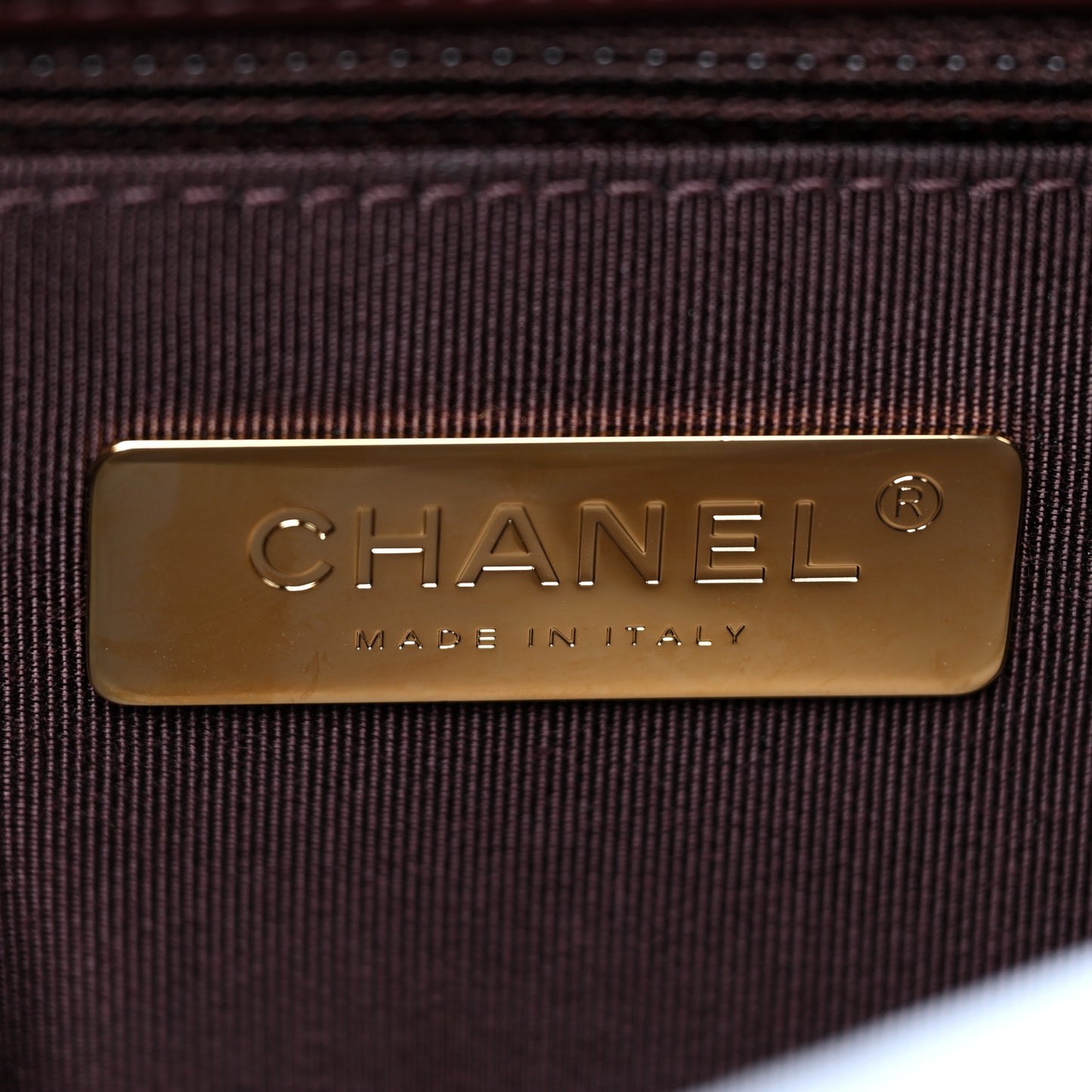 Shiny Crumpled Calfskin Quilted Medium Chanel 19 Flap Burgundy