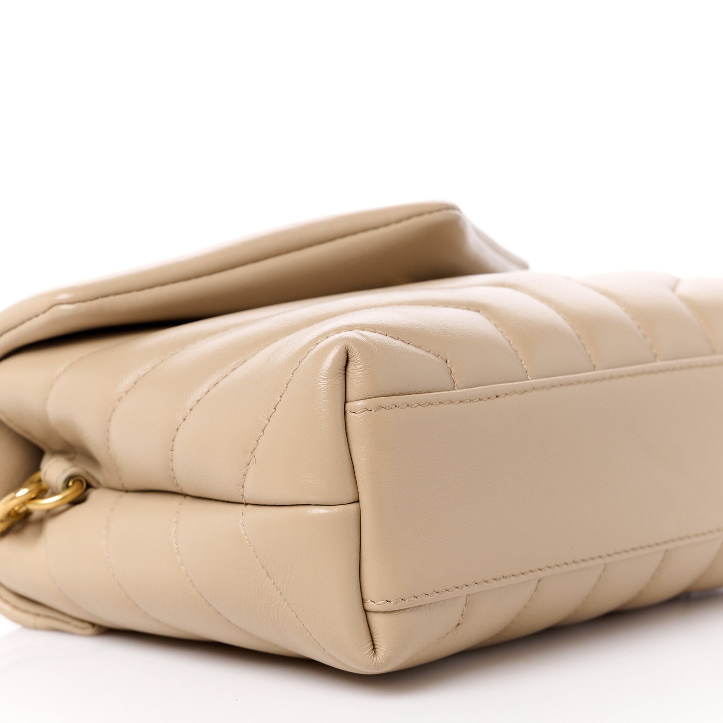 Calfskin Y Quilted Monogram Toy Loulou Crossbody Bag Dark Beige