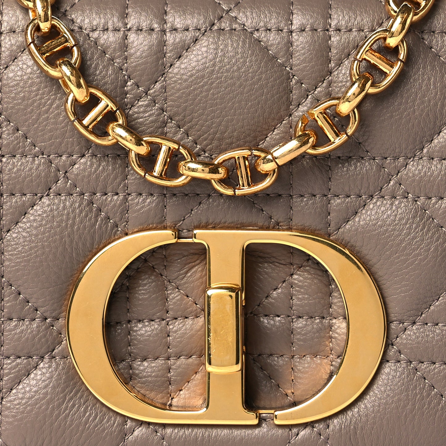 Calfskin Cannage Small Caro Bag Taupe