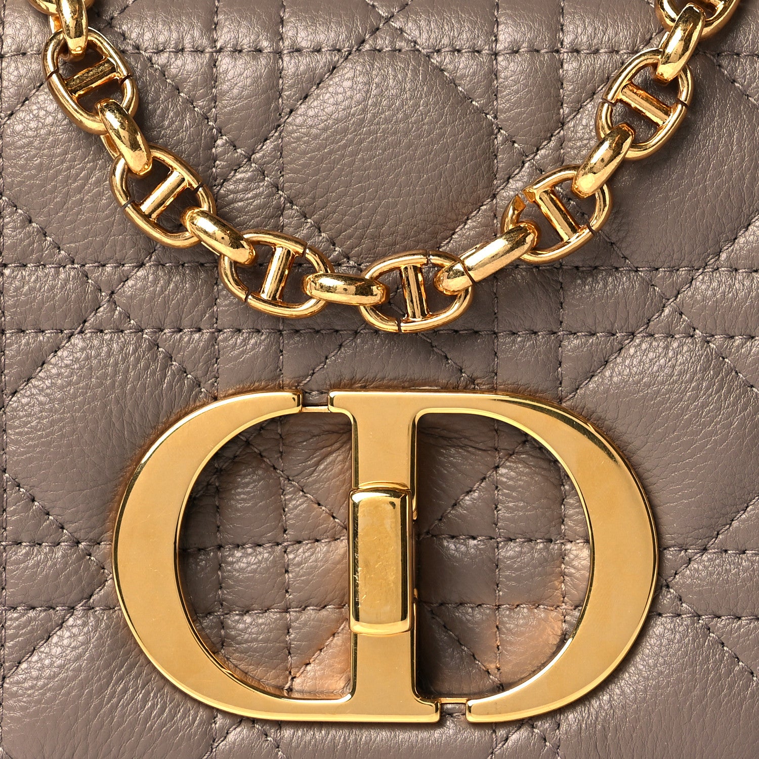 Christian Dior Calfskin Cannage Small Caro Bag Taupe 8 of 11