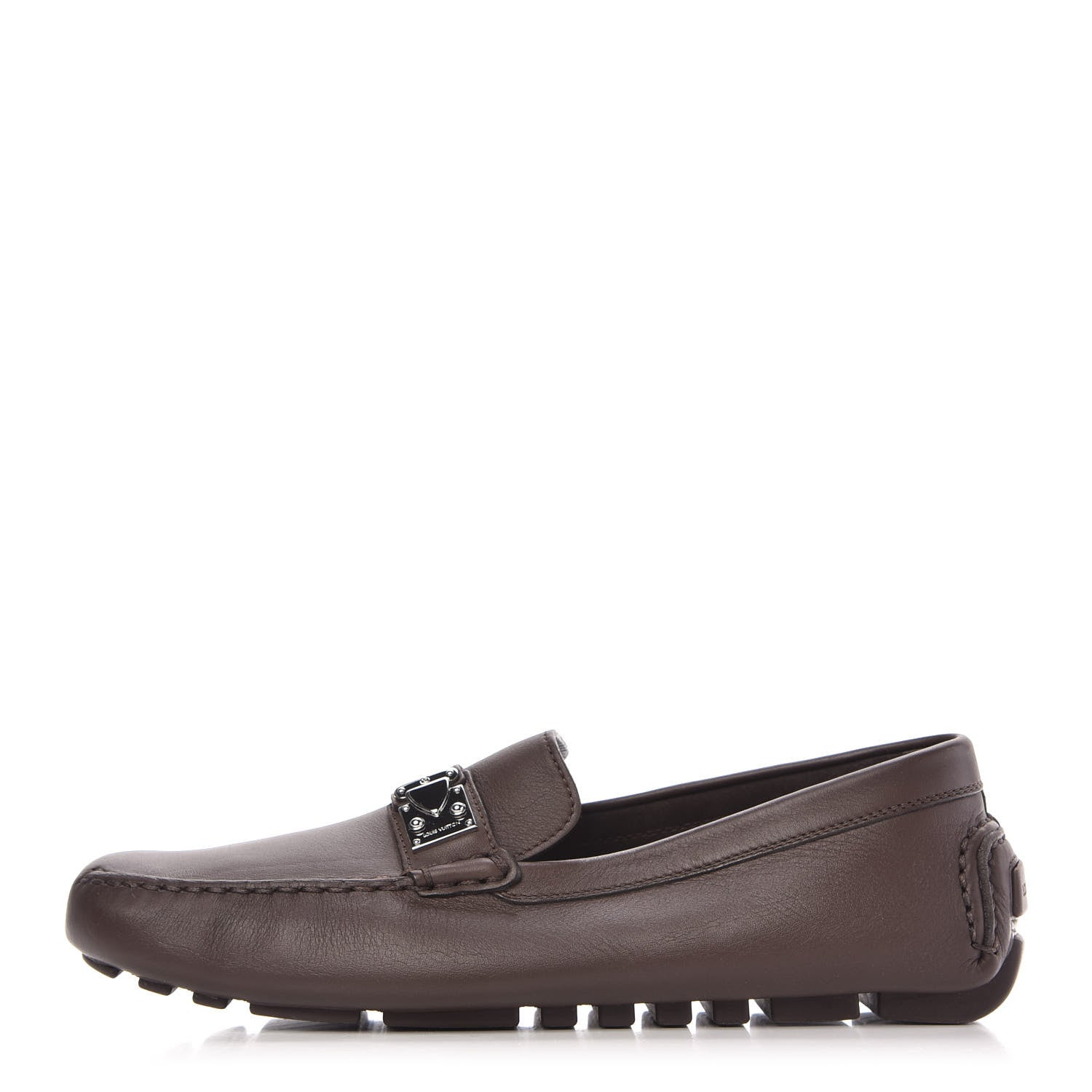 Louis Vuitton Calfskin Mens Lombok Moccasin Loafers 9 Cacao 1 of 8