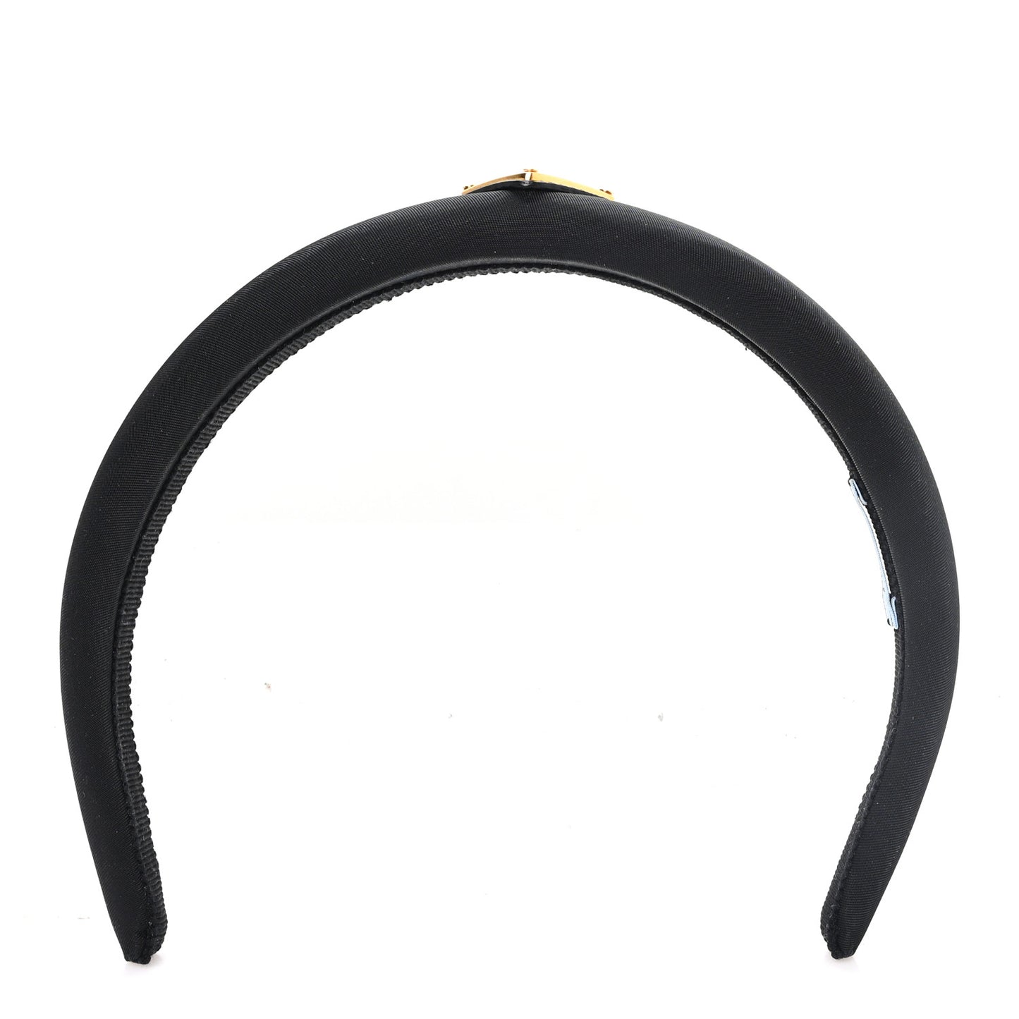 Re-Nylon Metal Triangle Logo Headband Black