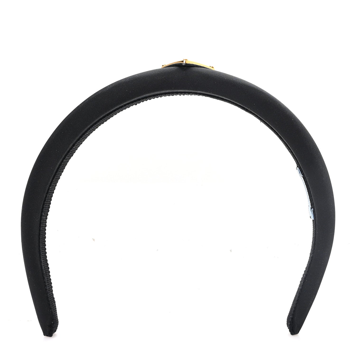 Prada Re-Nylon Metal Triangle Logo Headband Black 1 of 6