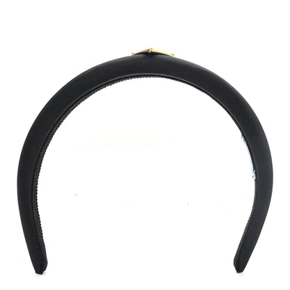 Prada Re-Nylon Metal Triangle Logo Headband Black 1 of 6