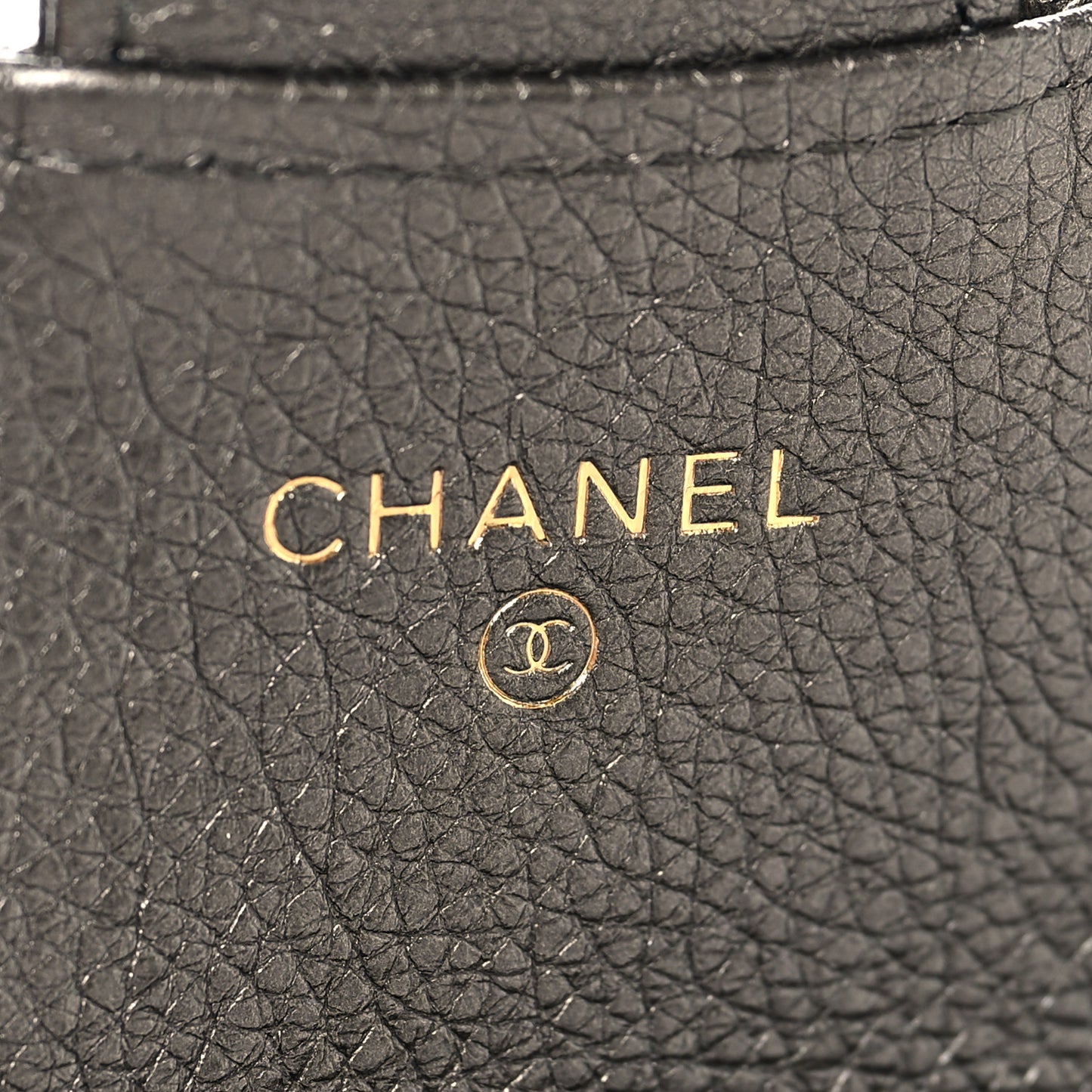 Metallic Calfskin Quilted Reissue Flap Card Holder Charcoal