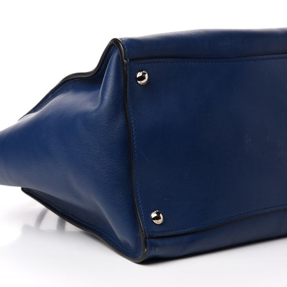 Prada Glace Calfskin Twin Pocket Tote Bluette 7 of 11