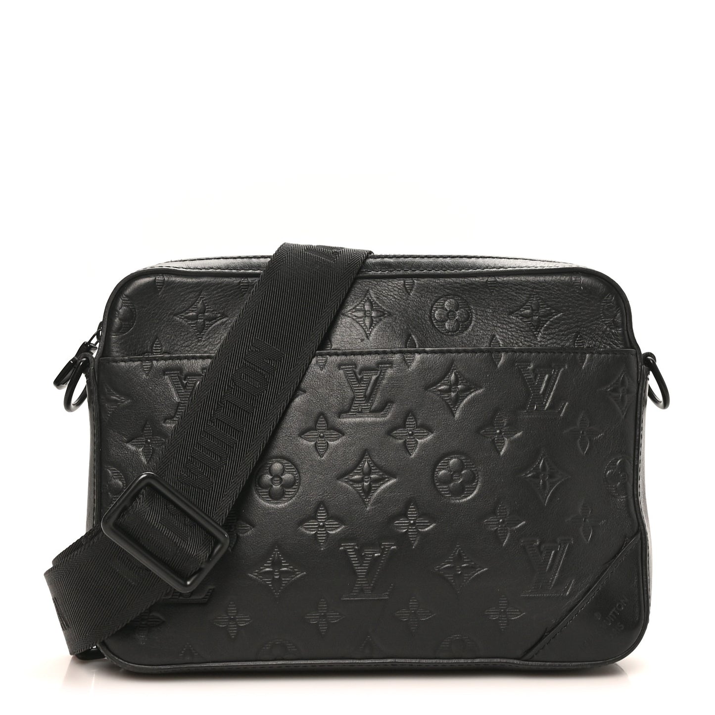 Calfskin Monogram Shadow Duo Messenger Black