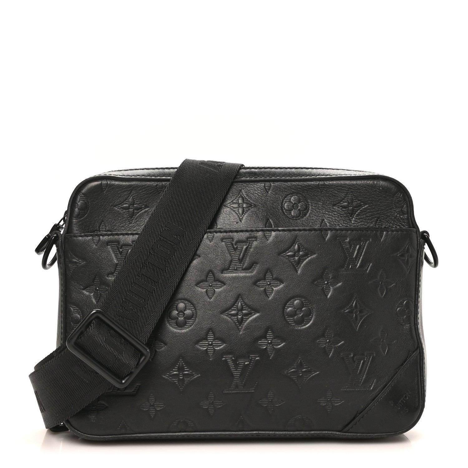 Louis Vuitton Calfskin Monogram Shadow Duo Messenger Black 1 of 9