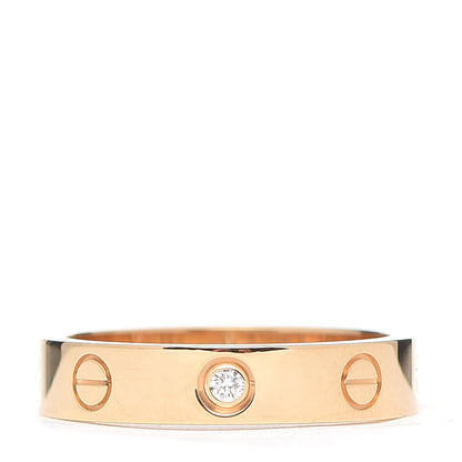 Cartier 18K Yellow Gold Diamond 4mm LOVE Wedding Band Ring 52 6 1 of 6