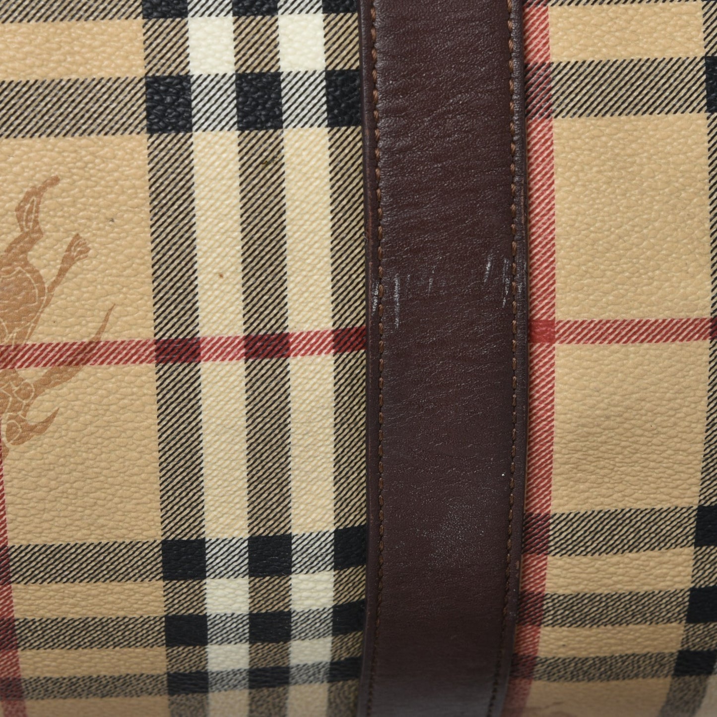 Haymarket Check Duffle Bag Dark Brown