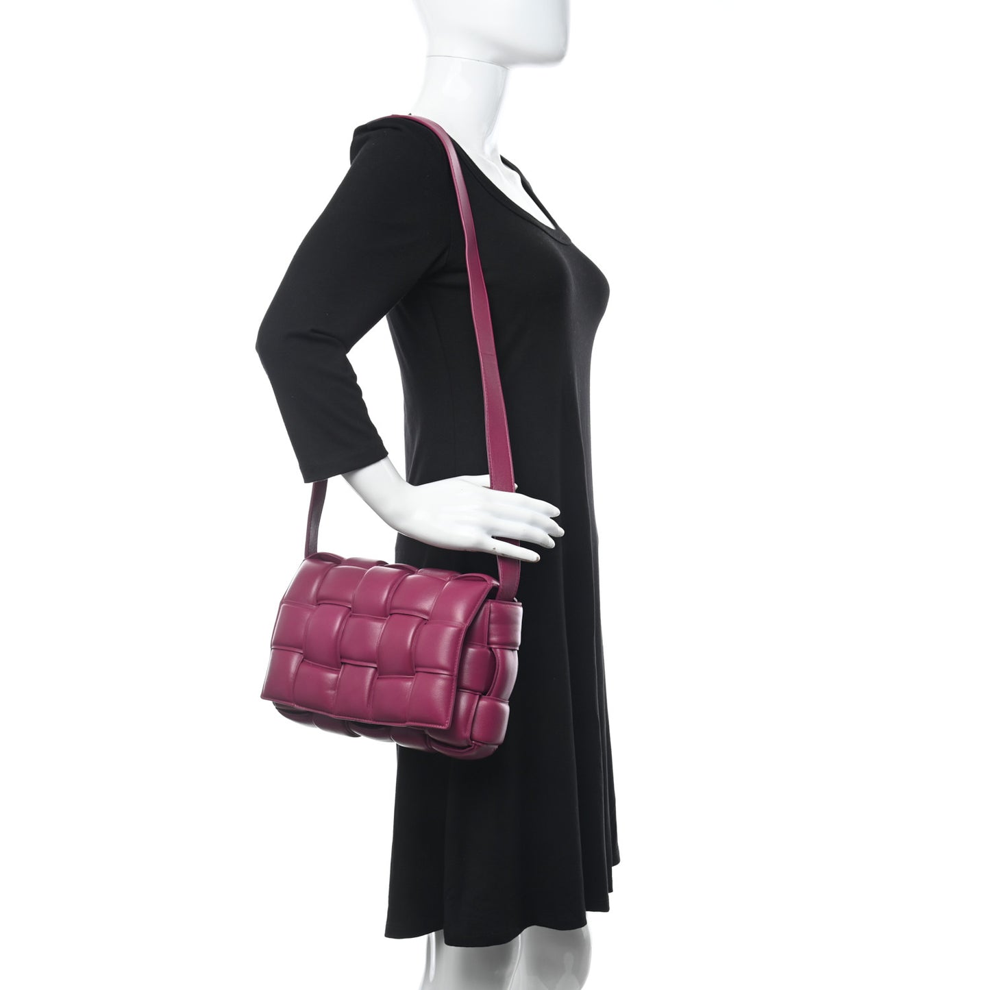Nappa Maxi Intreccio Padded Cassette Crossbody Bag Cinnabar