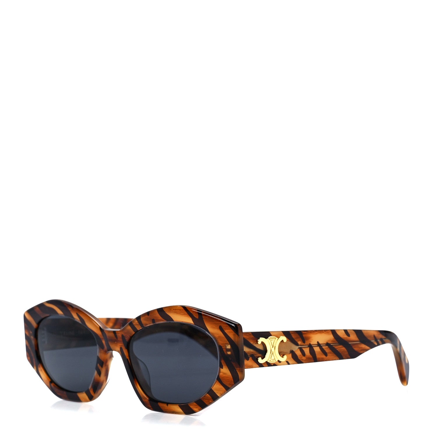 Celine Acetate Triomphe 01 Sunglasses CL 40238U Tortoise 1 of 7