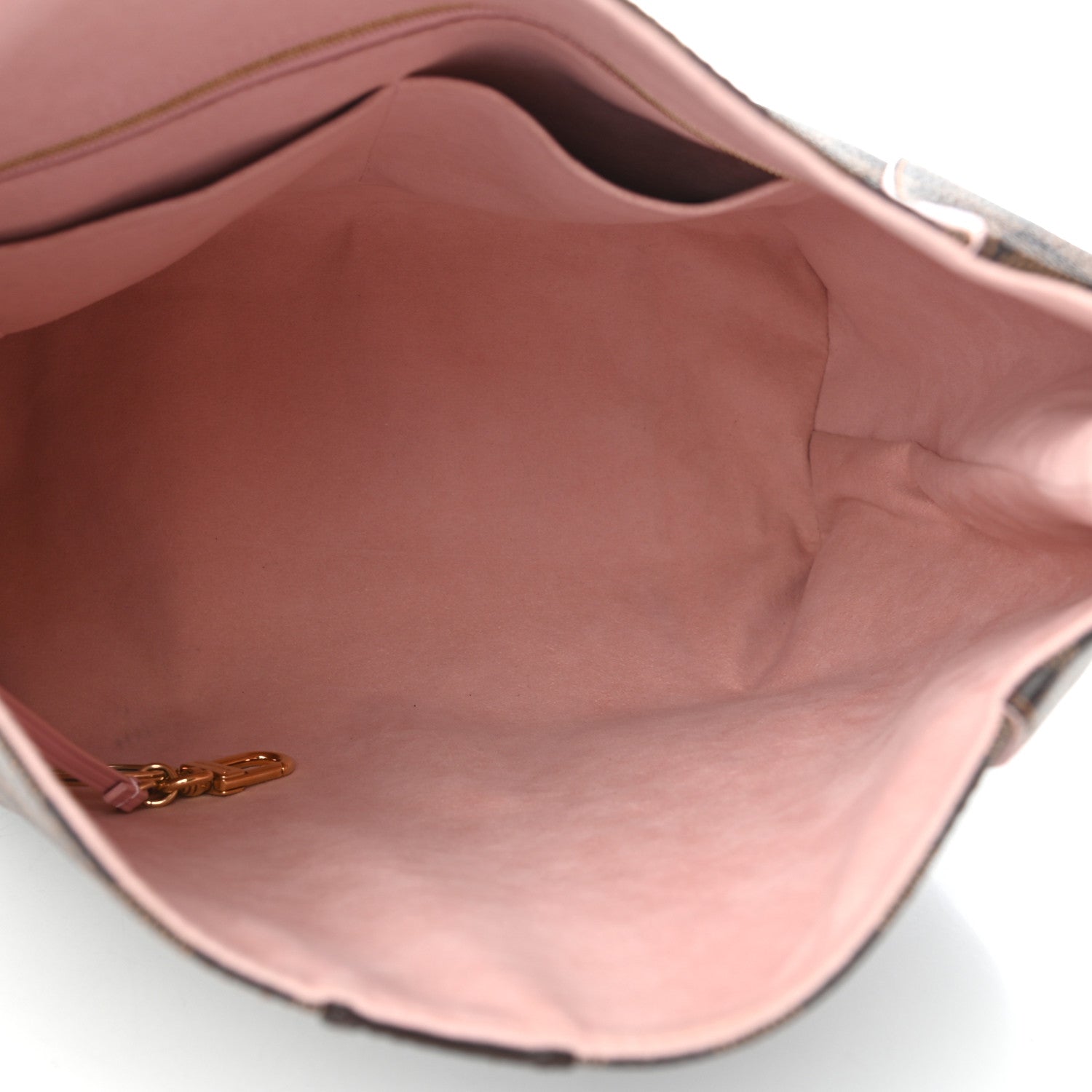 Louis Vuitton Damier Ebene Caissa Hobo Rose Ballerine 5 of 9