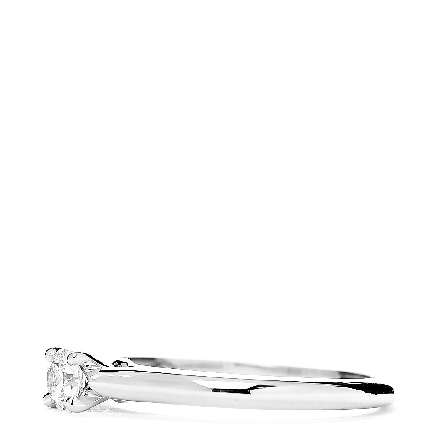 Cartier Platinum Diamond 0.19ct Solitaire Engagement Ring 50 5.25 3 of 7