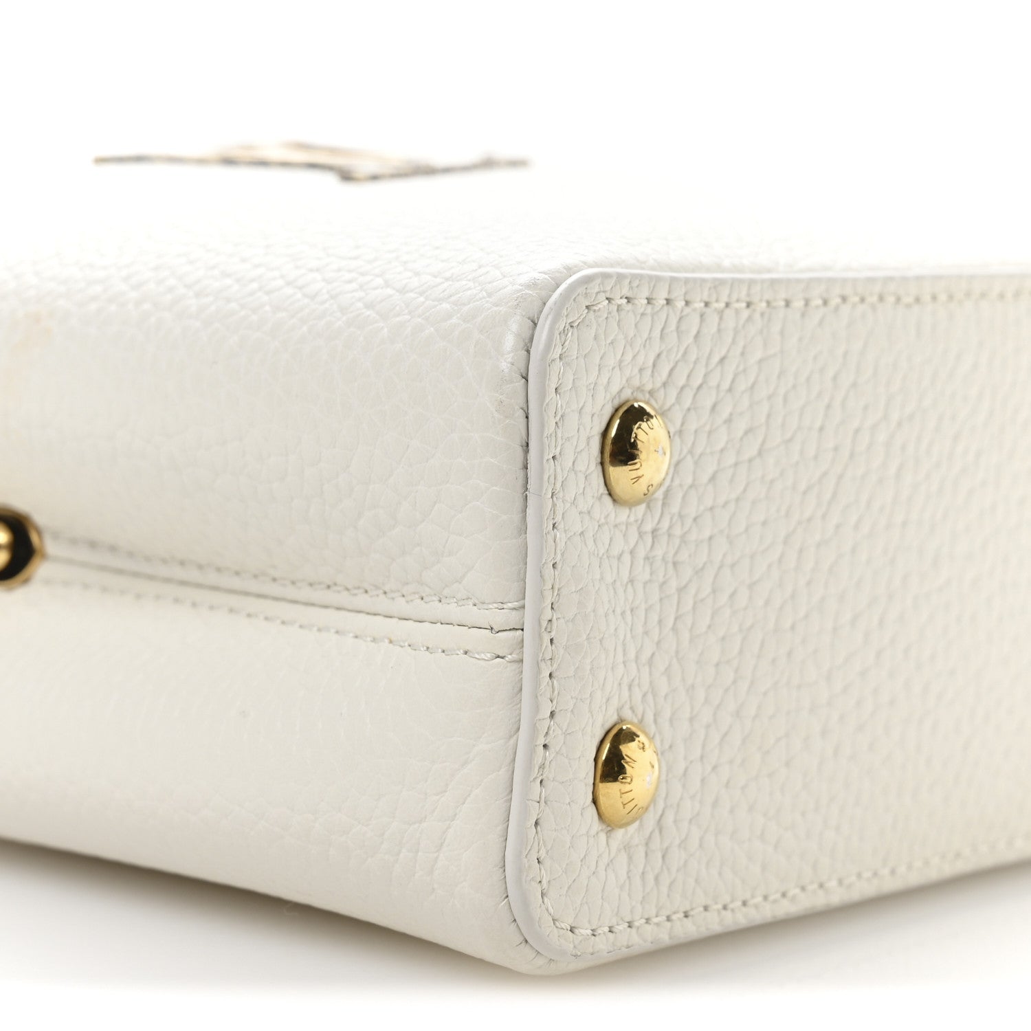 Louis Vuitton Taurillon Ayers Capucines Mini White Snow White 8 of 10
