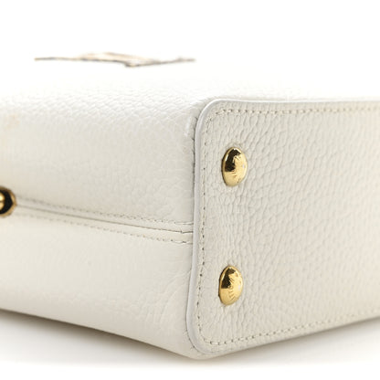 Louis Vuitton Taurillon Ayers Capucines Mini White Snow White 8 of 10