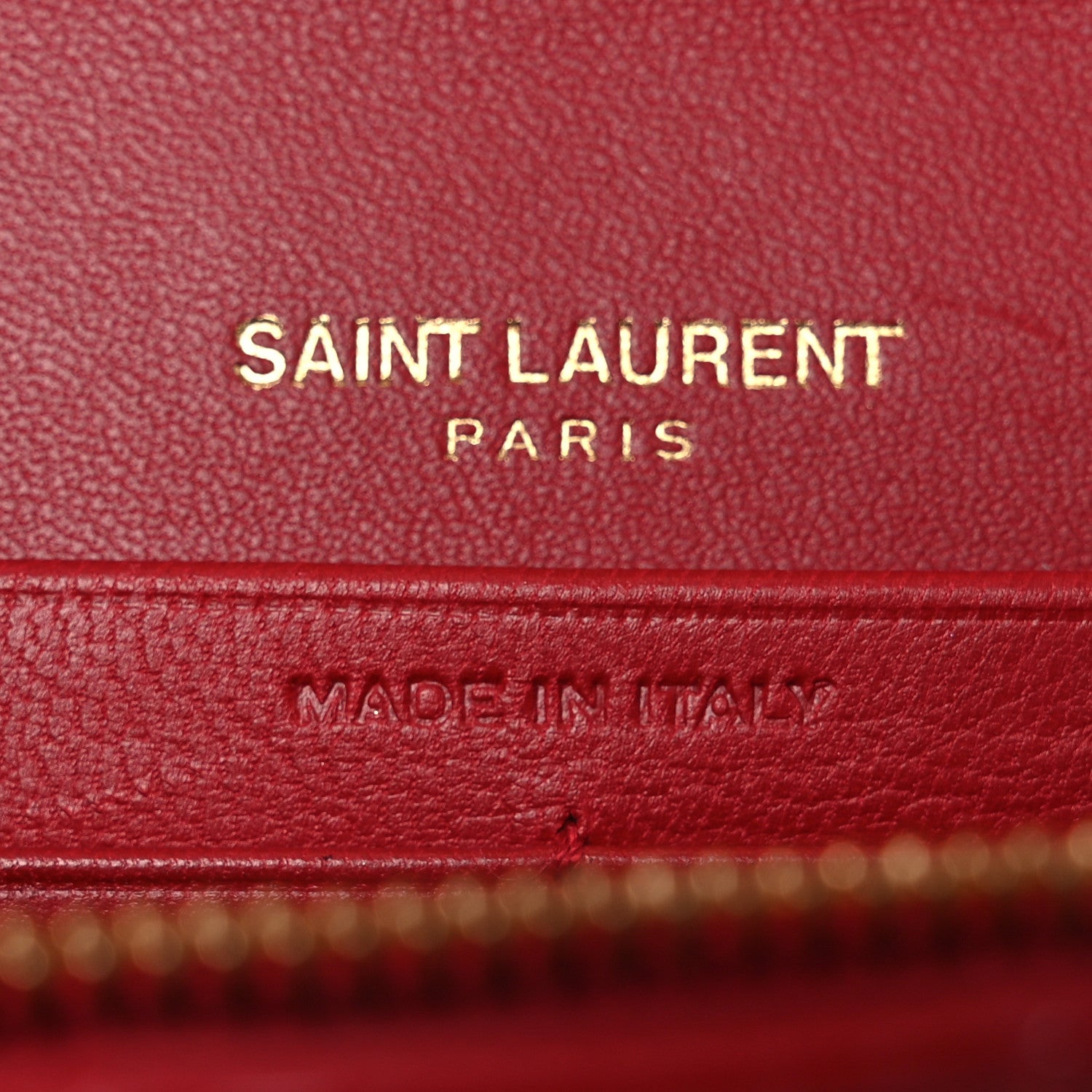Saint Laurent Patent Calfskin Matelasse Vicky Chain Wallet Rouge Eros 6 of 10