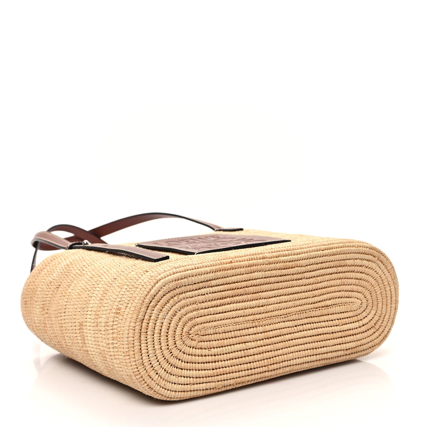 Raffia Small Square Basket Tote Bag Natural Tan