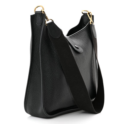 Hermes Taurillon Clemence Evelyne GM Black 3 of 11