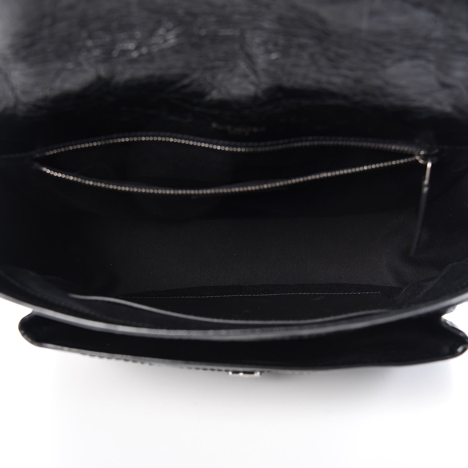Saint Laurent Crinkled Calfskin Matelasse Monogram Medium Niki Chain Satchel Black 5 of 10
