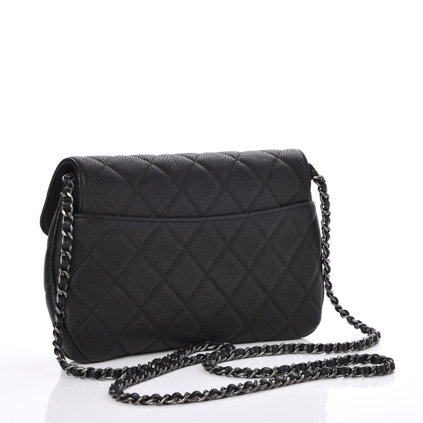Caviar Quilted Crossbody Bag Black