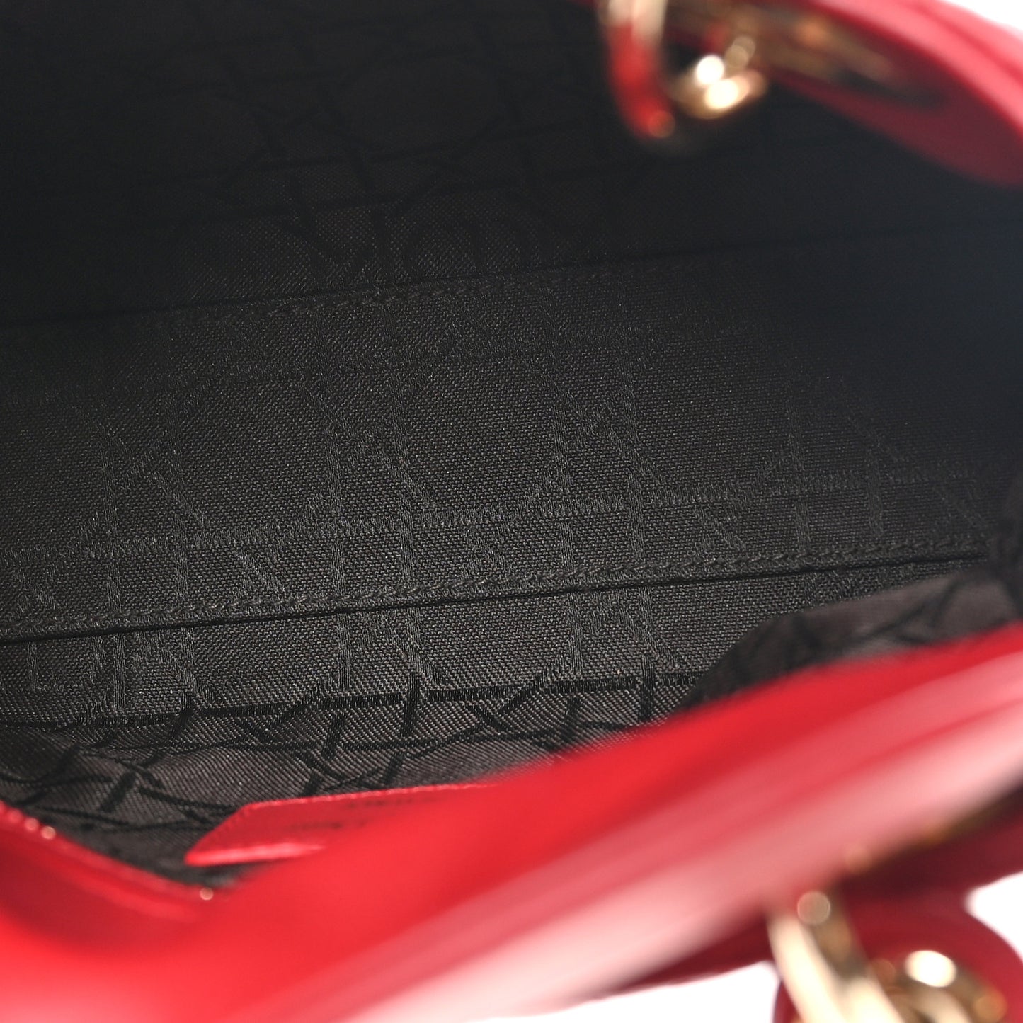 Lambskin Cannage Mini Lady Dior Red