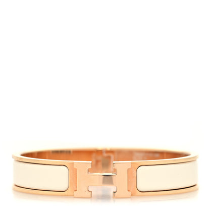 Hermes Enamel Narrow Clic Clac H Bracelet GM Craie 1 of 5