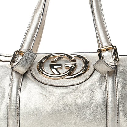 Gucci Metallic Calfskin Small Britt Boston Gold 13 of 13