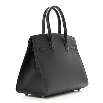 Hermes Madame Calfskin Birkin Sellier 30 Black 2 of 13