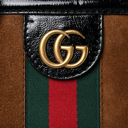 Gucci Suede Ophidia Large Re(Belle) Top Handle Bag Nocciola Black 11 of 14
