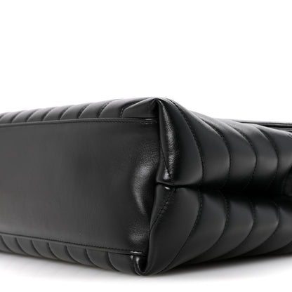 Saint Laurent Calfskin Y Quilted Monogram Monochrome Medium Loulou Chain Satchel Black 10 of 12