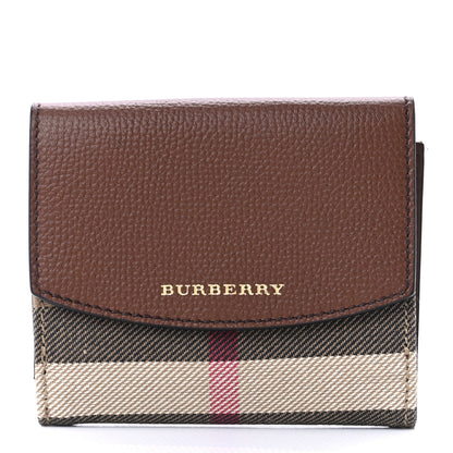 Burberry House Check Luna French Wallet Brown 1 of 11