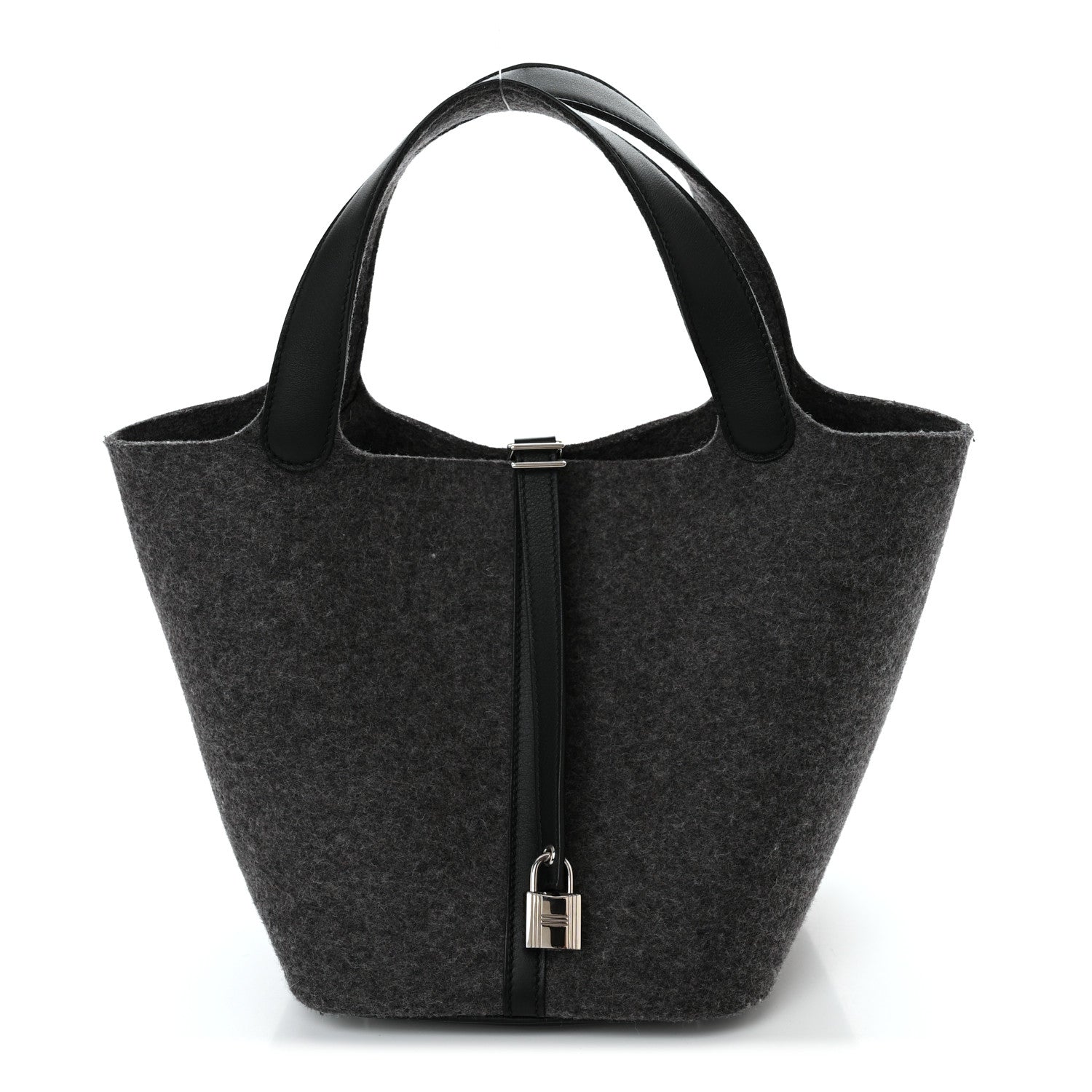 Hermes Feutre Swift Picotin Lock 22 MM Gris Moyen Black 1 of 11