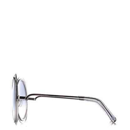 Chloe Oversized Round Carlina Sunglasses CE120S Silver 3 of 7