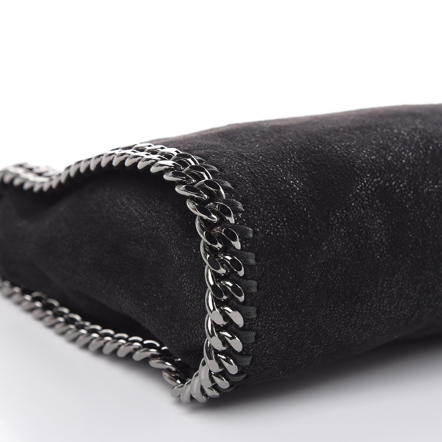 Stella McCartney Shaggy Deer Mini Falabella Fold Over Tote Black 8 of 9
