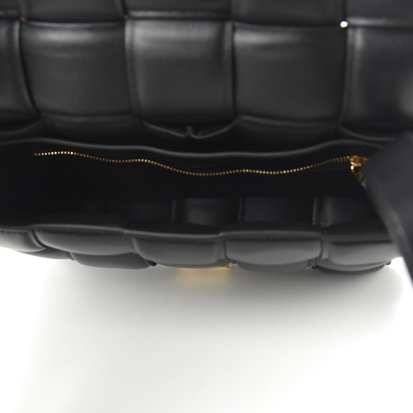 Nappa Maxi Intreccio Padded Cassette Crossbody Bag Black