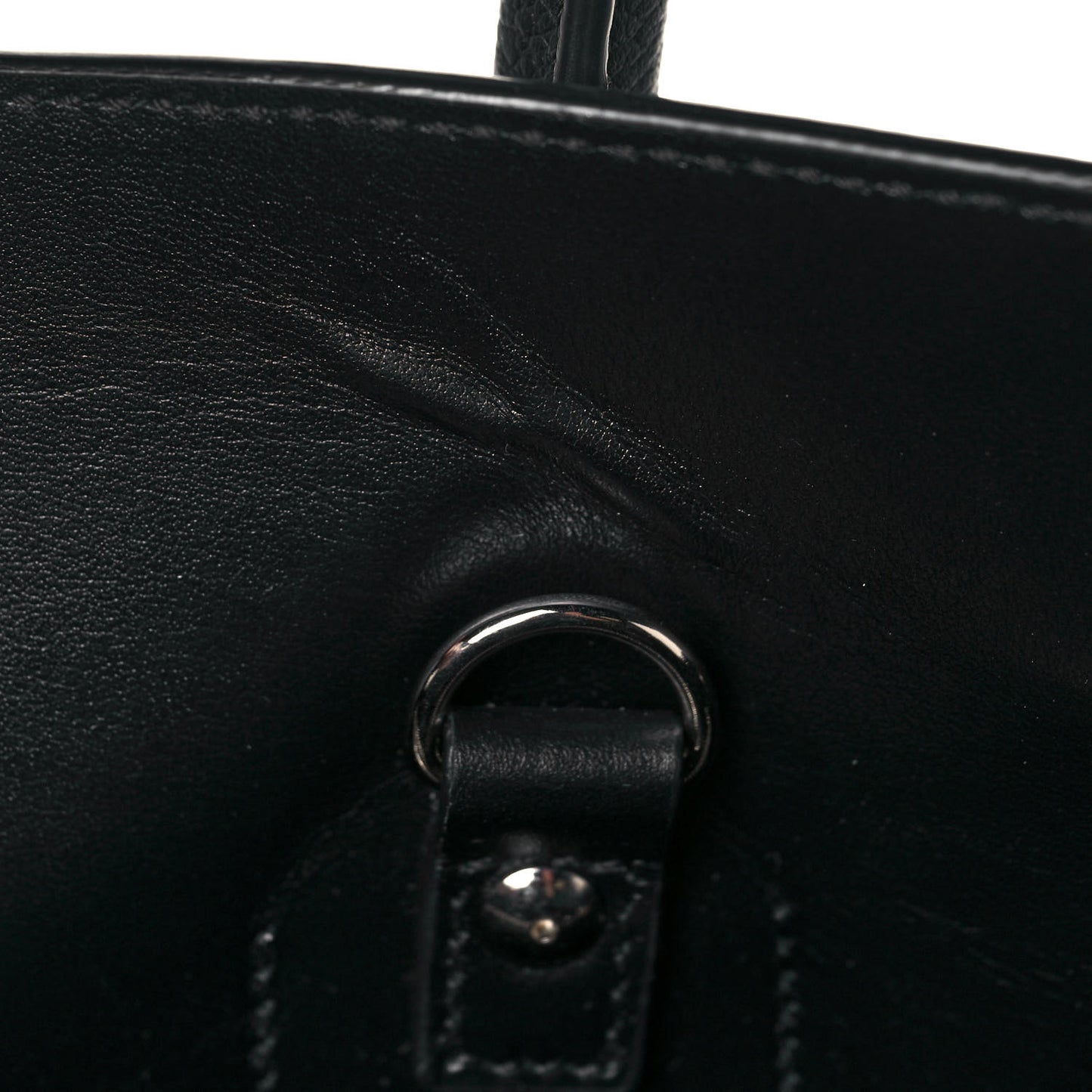 Grained Calfskin Small Sac De Jour Black