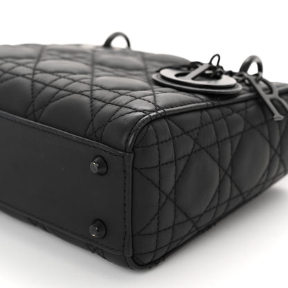 Christian Dior Ultra Matte Calfskin Cannage Mini Lady Dior Black 9 of 10