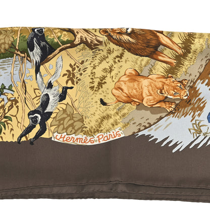 Hermes Silk Africa Scarf 90 Brown Multicolor 2 of 4
