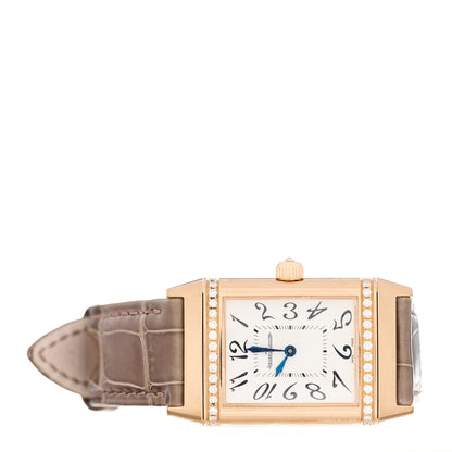 Jaeger-LeCoultre 18K Rose Gold Diamond 23mm Reverso Classic Duetto Manual Winding Watch Q2562402 4 of 7